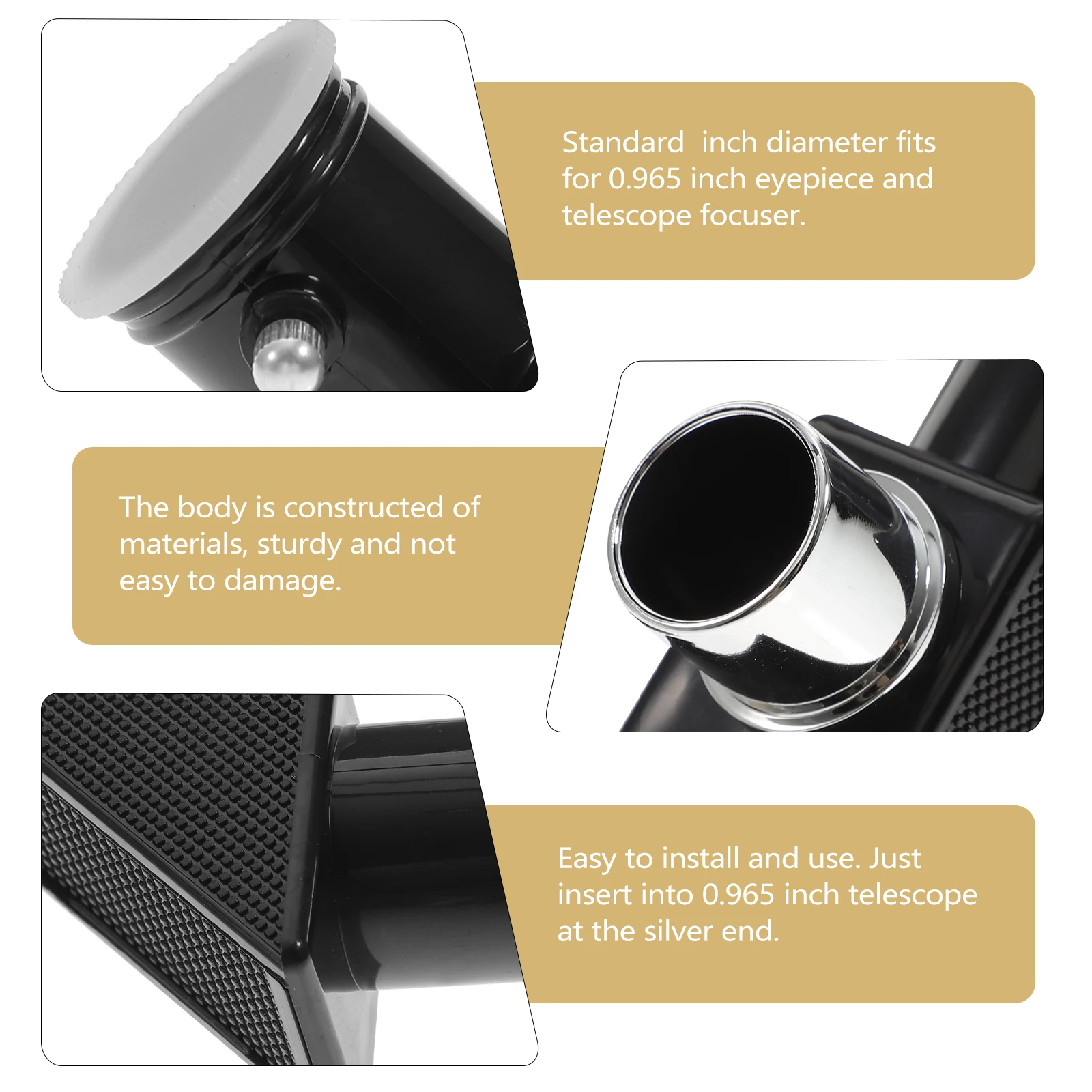 Plastic 0.965 Inch Mirror Accessories Telescope Diagonal Adapter Eyepiece Refractor Catadioptric Sturdy Durabl
Plastic 0.965 Inch Mirror Accessories Telescope Diagonal Adapter Eyepiece Refractor Catadioptric Sturdy Durabl