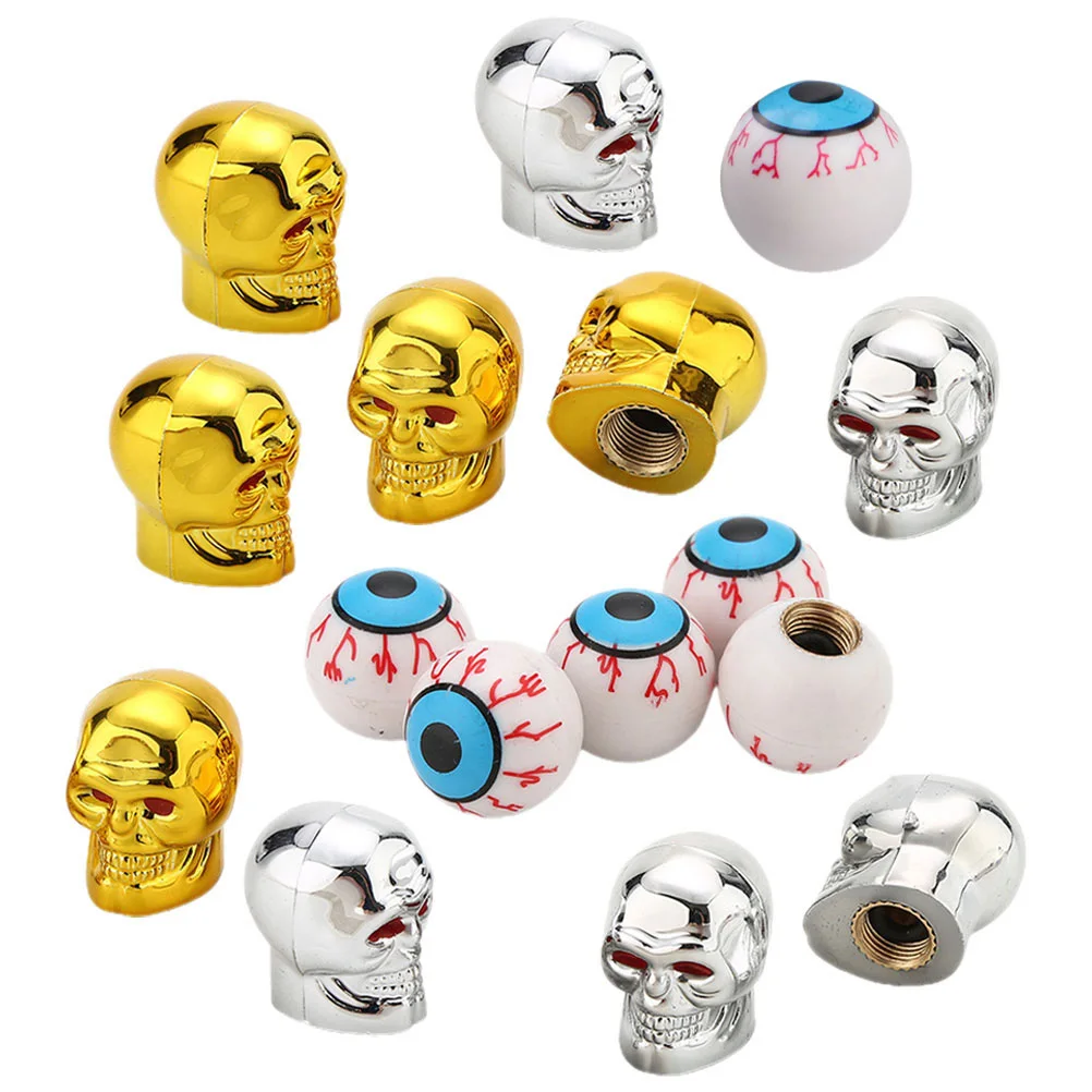 15pcs Tire Valve Caps Unique Skull Eyeball Design Dust Protection Car Motorcycle Truck Accessories ABS Copper Material Easy
15pcs Tire Valve Caps Unique Skull Eyeball Design Dust Protection Car Motorcycle Truck Accessories ABS Copper Material Easy