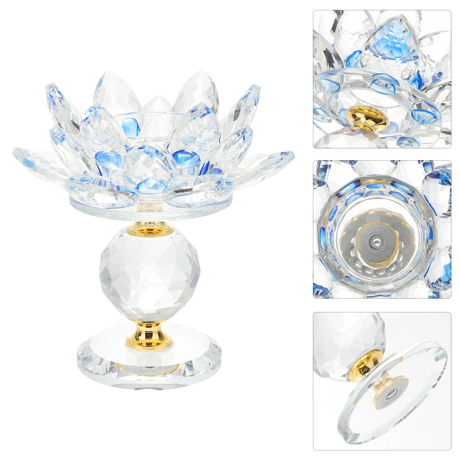 Clear Crystal Lotus Holder Exquisite Flower Shape Decorative Votive Tea Light Holder for Home Office Yoga
Clear Crystal Lotus Holder Exquisite Flower Shape Decorative Votive Tea Light Holder for Home Office Yoga