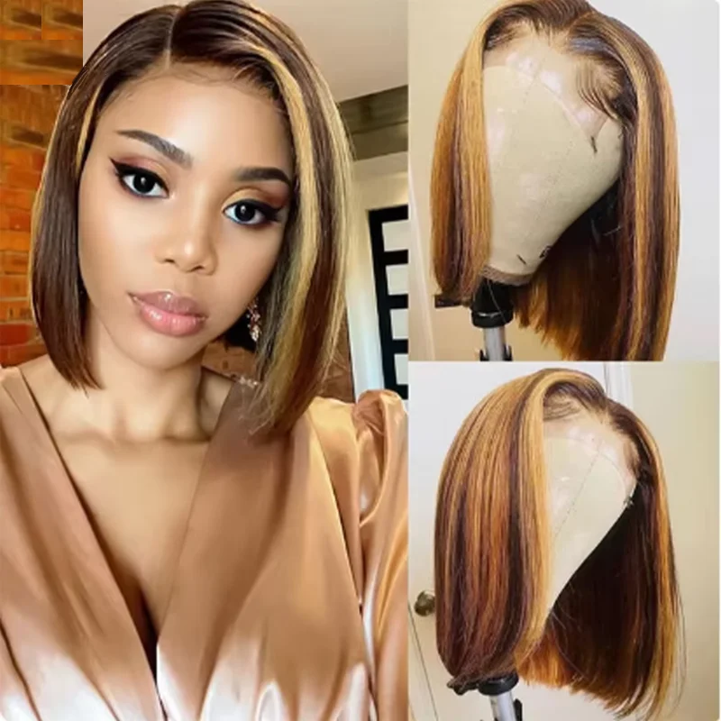 13x4 HD Lace Wig Highlight Short Bob Lace Front Human Hair Wigs ransparent Lace Front Human Hair Wig Brazilian Hair Wig
13x4 HD Lace Wig Highlight Short Bob Lace Front Human Hair Wigs ransparent Lace Front Human Hair Wig Brazilian Hair Wig