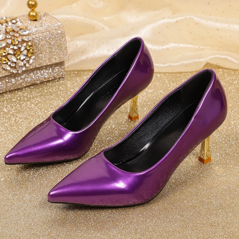 2026 Summer New Banquet Single Shoes Patent Leather Pointed Toe Shallow Slip-On Sexy Pumps
2026 Summer New Banquet Single Shoes Patent Leather Pointed Toe Shallow Slip-On Sexy Pumps