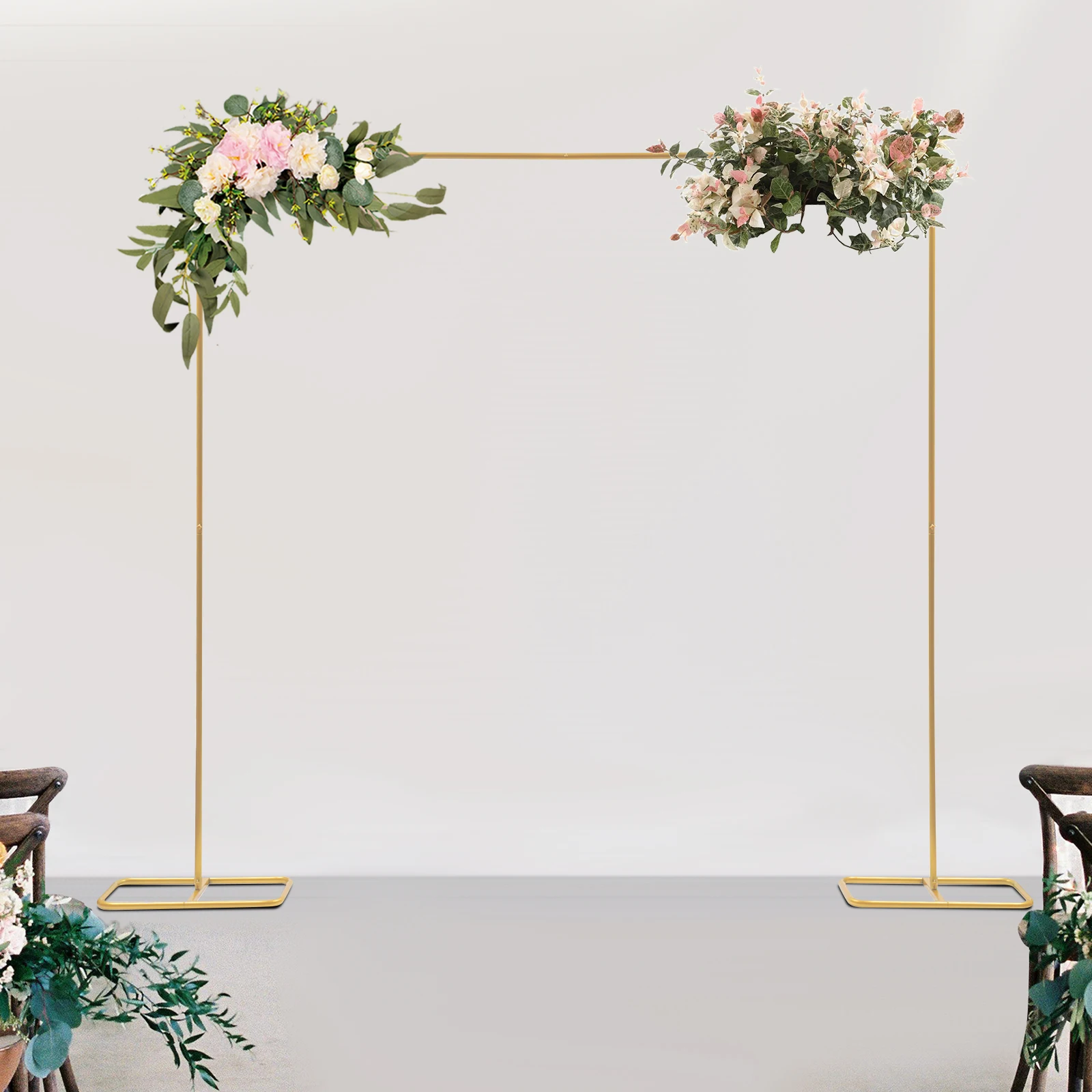 Gold Metal Wedding Arch Flowers Balloon Square Rack Door Birthday Party Venue Decoration
Gold Metal Wedding Arch Flowers Balloon Square Rack Door Birthday Party Venue Decoration