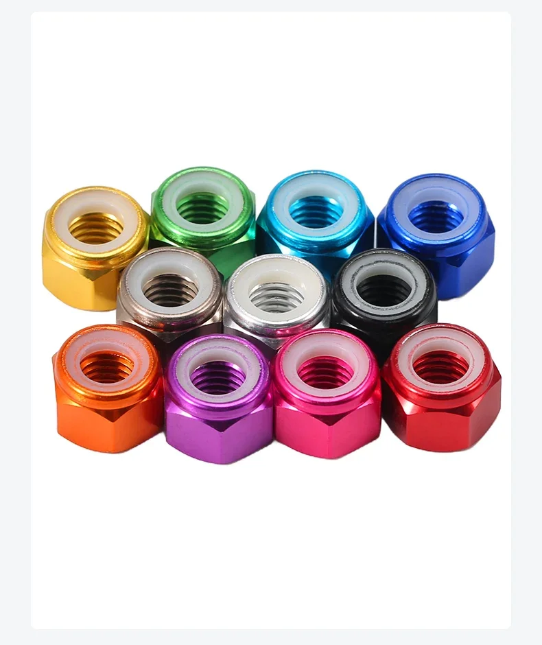 2/5/10Pcs M2 M2.5 M3 M4 M5 M6 M8 Colorful Aluminum Alloy Anodized Lock Nut Nylon Insert Locking Nuts 11 Colors
2/5/10Pcs M2 M2.5 M3 M4 M5 M6 M8 Colorful Aluminum Alloy Anodized Lock Nut Nylon Insert Locking Nuts 11 Colors