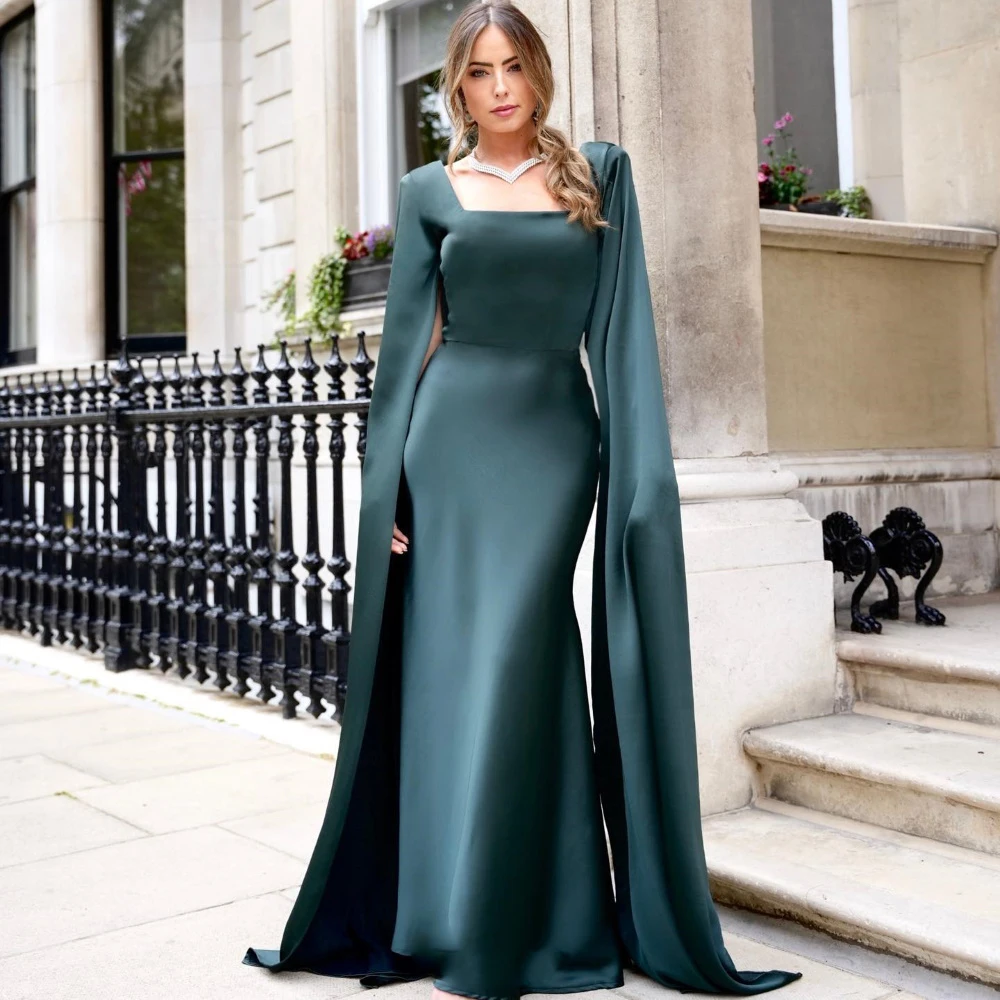 Serendipity Simple Square Collar Evening Dress Mermaid Elegant Formal Occasion Cocktail Party Gowns With Shawl فساتين سهرة Women
Serendipity Simple Square Collar Evening Dress Mermaid Elegant Formal Occasion Cocktail Party Gowns With Shawl فساتين سهرة Women