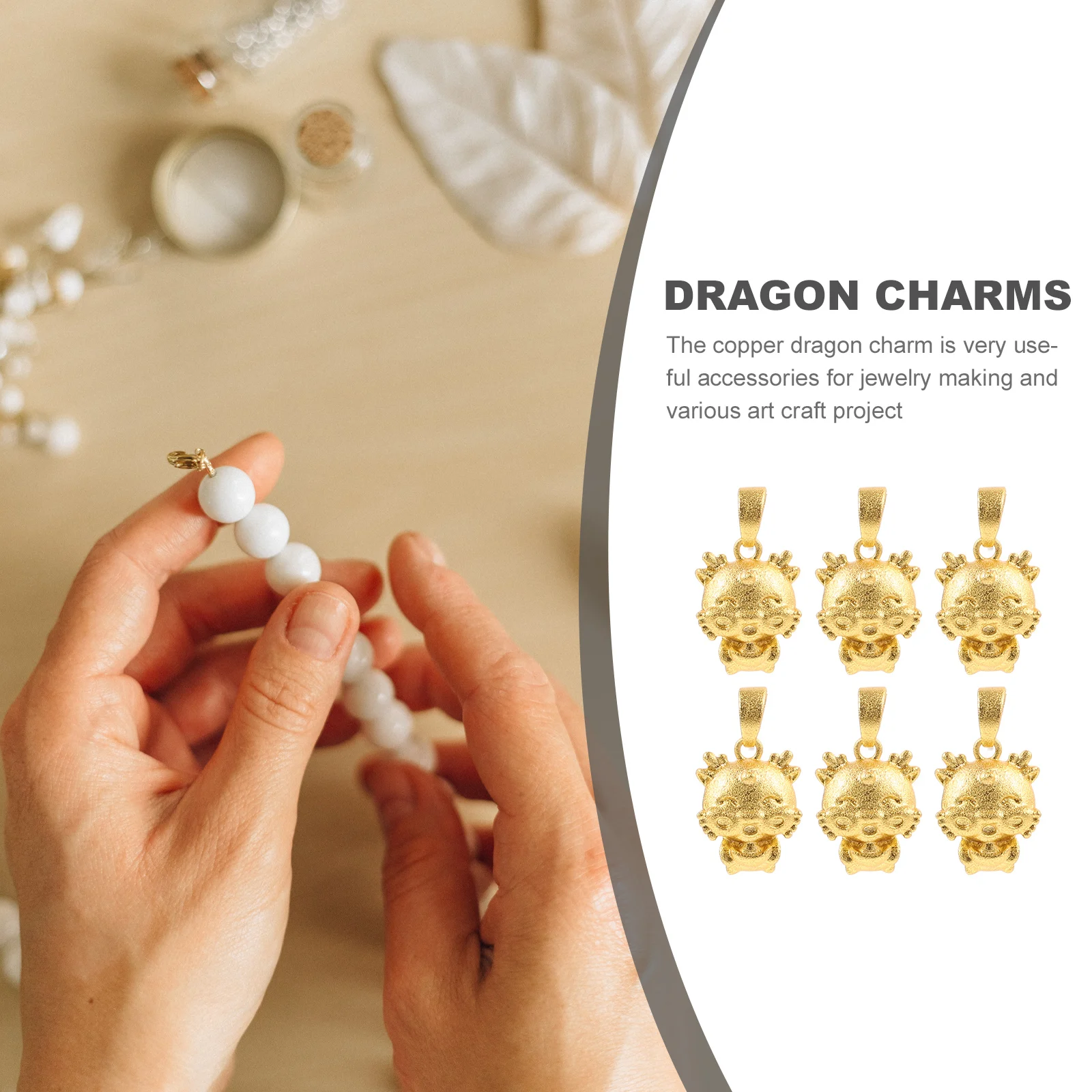 6pcs Copper Dragon Pendant Charms Jewelry Making Necklace Decor Diy Craft Gift Durable Smooth Edge For Women Men Unisex
6pcs Copper Dragon Pendant Charms Jewelry Making Necklace Decor Diy Craft Gift Durable Smooth Edge For Women Men Unisex