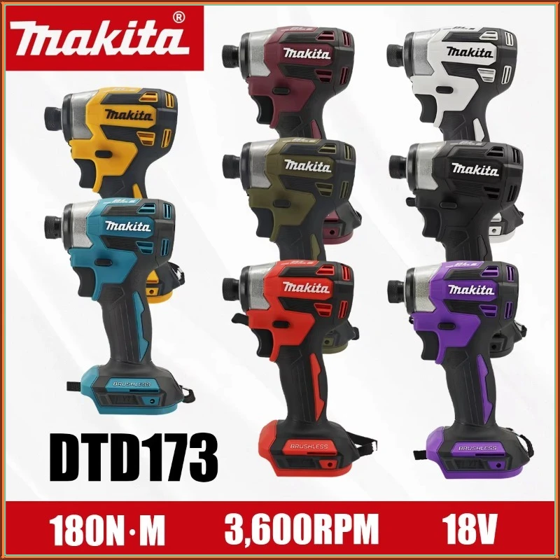 Makita DTD173 18V Brushless Impact Driver 180N·M T-Mode Cordless Electric Drill Portable Rechargeable Power Tool for Wood Bolt
Makita DTD173 18V Brushless Impact Driver 180N·M T-Mode Cordless Electric Drill Portable Rechargeable Power Tool for Wood Bolt