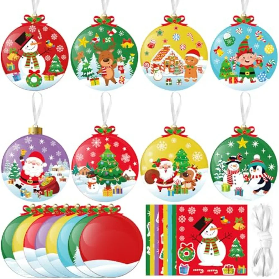48 Pcs Christmas Craft Kits for DIY Christmas Ornament Kit Make Your Own Xmas Arts and Crafts Xmas Decor with Stickers for Holi
48 Pcs Christmas Craft Kits for DIY Christmas Ornament Kit Make Your Own Xmas Arts and Crafts Xmas Decor with Stickers for Holi
