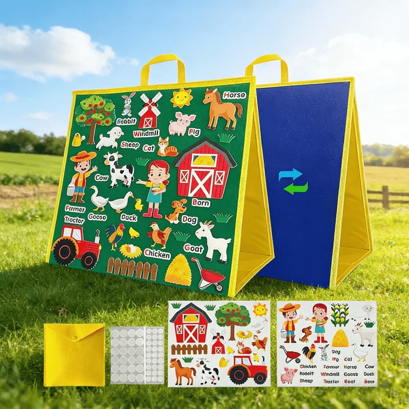 Montessori Double Sided Stand Up Farm Animals Felt Story Board Early Learning Cartoon Teaching Flannel Board Busy Board
Montessori Double Sided Stand Up Farm Animals Felt Story Board Early Learning Cartoon Teaching Flannel Board Busy Board