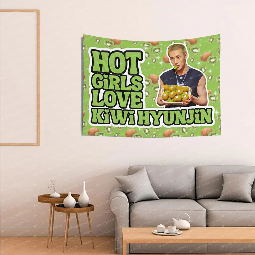 SKZ Hyunjin Kiwi Pattern Spicy Girl Concert Kpop Flag Tapestry SKZ Signing Event Gift Creative Stay Birthday Gift and Concert
SKZ Hyunjin Kiwi Pattern Spicy Girl Concert Kpop Flag Tapestry SKZ Signing Event Gift Creative Stay Birthday Gift and Concert