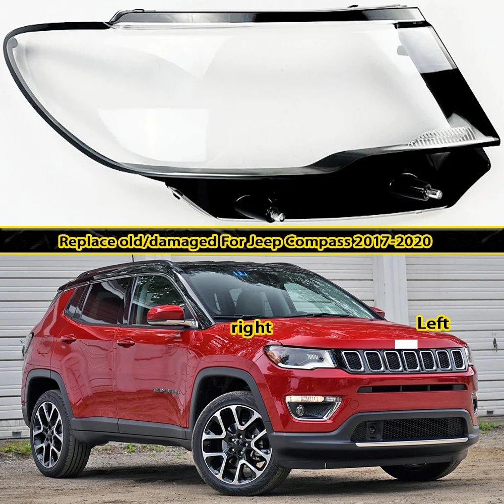For Jeep Compass 2017 2018 2019 2020 Headlamp Cover Transparent Headlight Shell Lens Plexiglass Auto Replacement Parts
For Jeep Compass 2017 2018 2019 2020 Headlamp Cover Transparent Headlight Shell Lens Plexiglass Auto Replacement Parts