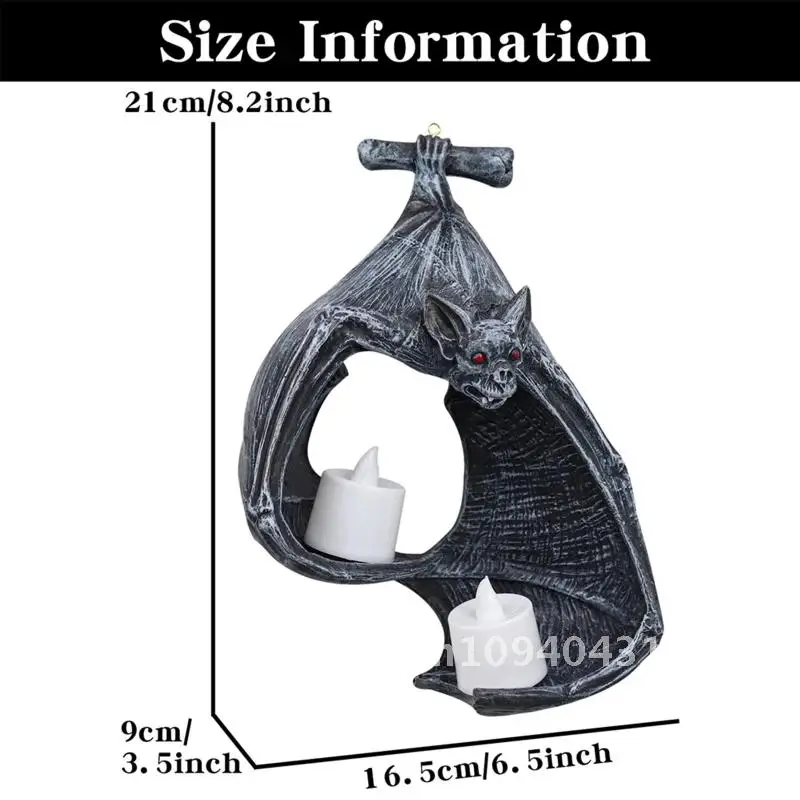 Wall Hanging Resin Candle Holder Classic Halloween Bat Room Decoration Holder Party Bar Candlestick Home for Decor
Wall Hanging Resin Candle Holder Classic Halloween Bat Room Decoration Holder Party Bar Candlestick Home for Decor