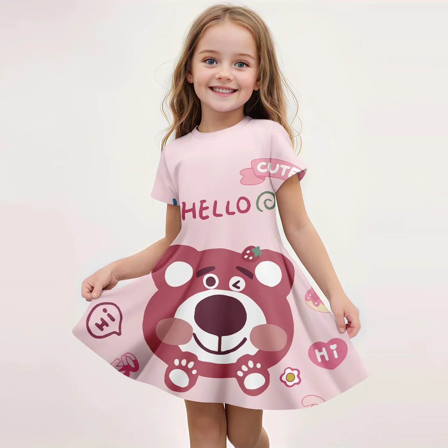 2025 Summer Teen Girl Clothes Strawberry Bear 3d Printed Short Sleeved Dress Loose and Comfortable Party Dress Princess Dress
2025 Summer Teen Girl Clothes Strawberry Bear 3d Printed Short Sleeved Dress Loose and Comfortable Party Dress Princess Dress