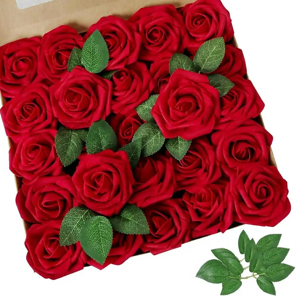 25 Stems Artificial Red Roses for DIY Wedding Bouquets, Centerpieces, Showers, and Holiday Decorations
25 Stems Artificial Red Roses for DIY Wedding Bouquets, Centerpieces, Showers, and Holiday Decorations
