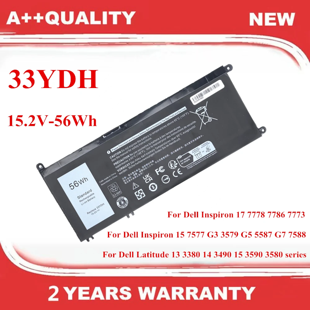 Аккумулятор 33YDH для Dell Latitude 13 3380 14 3490 15 3590 3580 Inspiron 17 7000 7778 7773 15 7577 G3 3579 3779 G5 5587 G7 7588
Аккумулятор 33YDH для Dell Latitude 13 3380 14 3490 15 3590 3580 Inspiron 17 7000 7778 7773 15 7577 G3 3579 3779 G5 5587 G7 7588