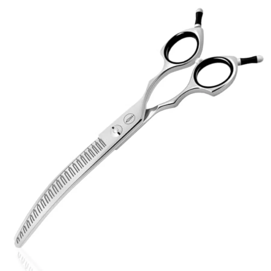 Dog Grooming Scissors, 23 Teeth, 7.0 Inch, 80% Thinning Rate, Light Weight, Designed for Bulking off Coat Quickly
Dog Grooming Scissors, 23 Teeth, 7.0 Inch, 80% Thinning Rate, Light Weight, Designed for Bulking off Coat Quickly