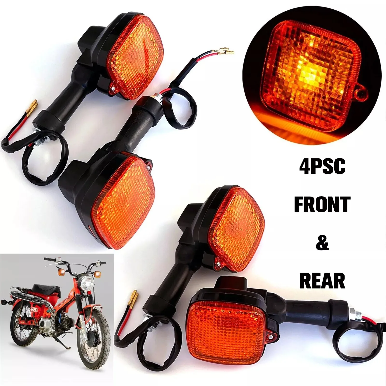 Front & Rear Turn Signal Indicator Blinker For 1993-2013 Honda CT110 Postie Bike
Front & Rear Turn Signal Indicator Blinker For 1993-2013 Honda CT110 Postie Bike