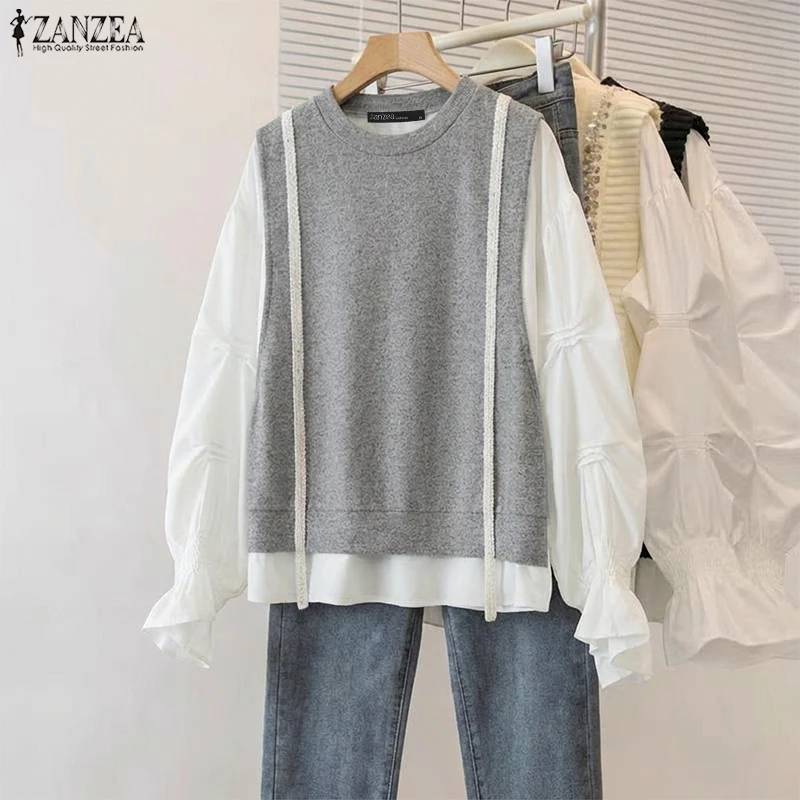 ZANZEA Women Blouse Long Sleeve Lace Shirts Fashion Patchwork Casual Loose Tops 2026 Spring Autumn Elegant Office Work Blusas
ZANZEA Women Blouse Long Sleeve Lace Shirts Fashion Patchwork Casual Loose Tops 2026 Spring Autumn Elegant Office Work Blusas