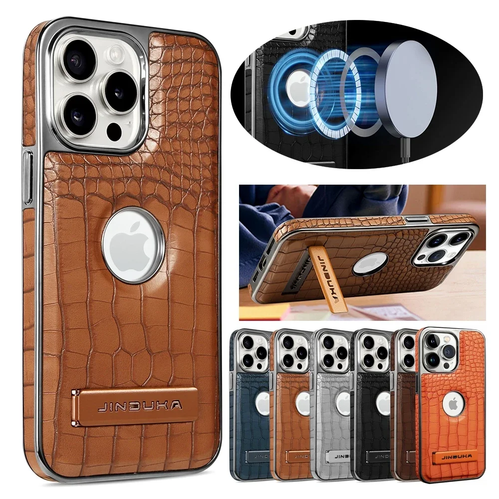Crocodile Real Leather Case Magnetic Phone Case For iPhone 16 Pro Max 13 12 14 Plus 15 MagSafe Phone Cover Wireless Charging
Crocodile Real Leather Case Magnetic Phone Case For iPhone 16 Pro Max 13 12 14 Plus 15 MagSafe Phone Cover Wireless Charging