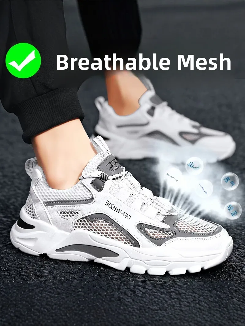 Men's Summer Breathable Thin Mesh Running Shoes Lightweight Airy Sport Sneakers for Youth Casual Outdoor Low Top Rubber Sole
Men's Summer Breathable Thin Mesh Running Shoes Lightweight Airy Sport Sneakers for Youth Casual Outdoor Low Top Rubber Sole