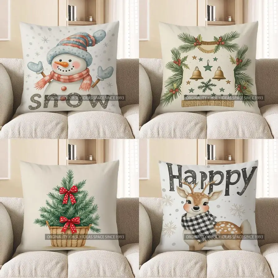 Домашний декор, милый снеговик, наволочка с зимним тематическим узором, чехол для подушки, подходит для дивана, спальни, автомобиля, наволочка
Домашний декор, милый снеговик, наволочка с зимним тематическим узором, чехол для подушки, подходит для дивана, спальни, автомобиля, наволочка