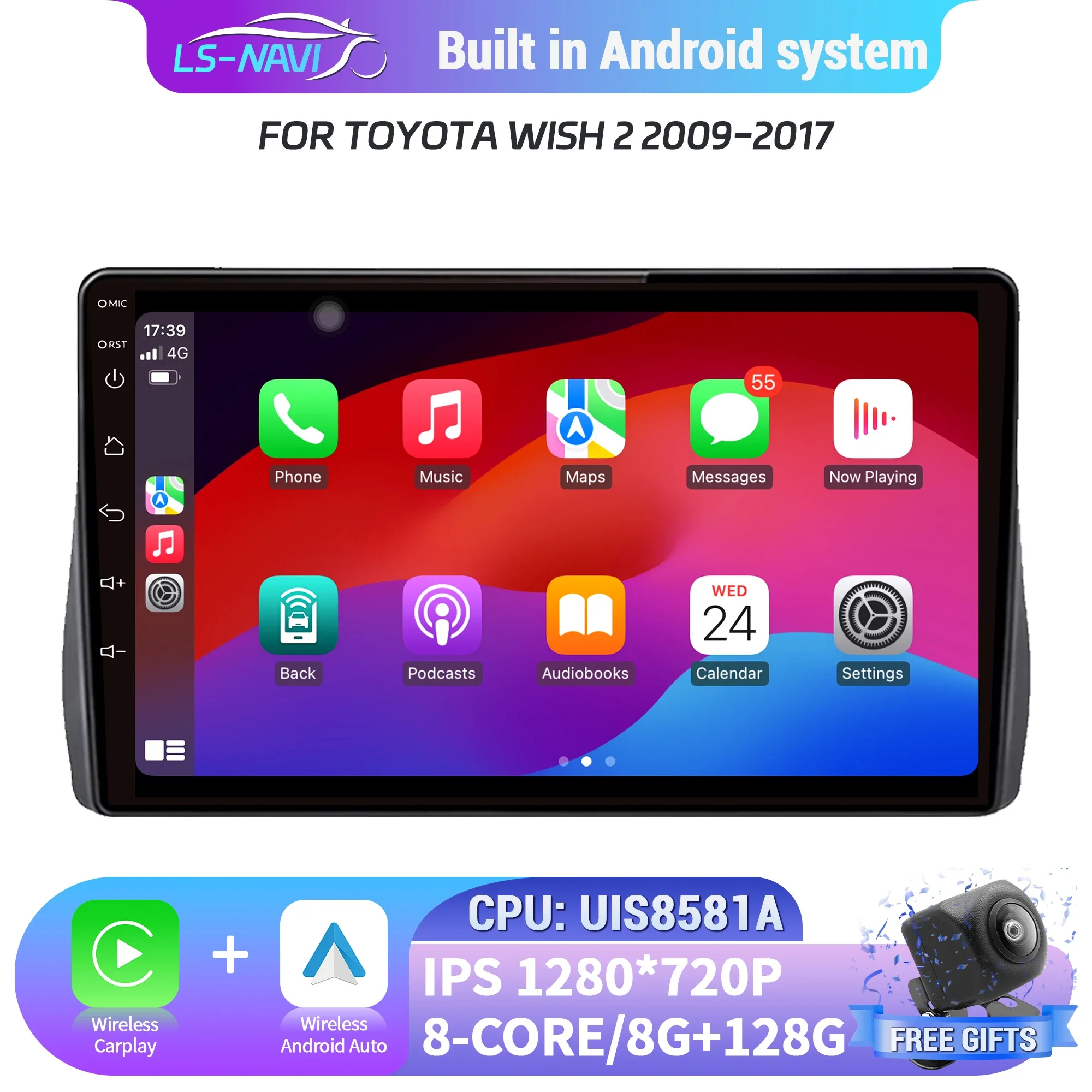 Android 14 для Toyota Wish 2 2009-2017 автомобильный радиоприемник мультимедийная навигация мультимедиа беспроводной BT arplay Android Auto 4G GPS экран
Android 14 для Toyota Wish 2 2009-2017 автомобильный радиоприемник мультимедийная навигация мультимедиа беспроводной BT arplay Android Auto 4G GPS экран