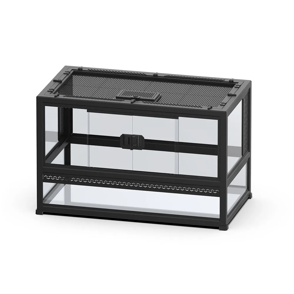 Easy-to-assemble, removable glass terrarium with sliding door
Easy-to-assemble, removable glass terrarium with sliding door
