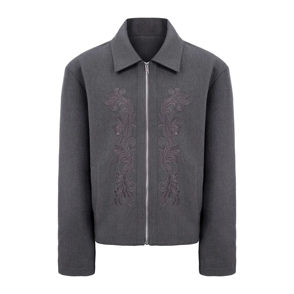 Men's Retro Style Embroidered Jacket Loose Casual Fit with Lapel Neckline Y2K Streetwear Outerwear Ideal for Spring and Autumn
Men's Retro Style Embroidered Jacket Loose Casual Fit with Lapel Neckline Y2K Streetwear Outerwear Ideal for Spring and Autumn