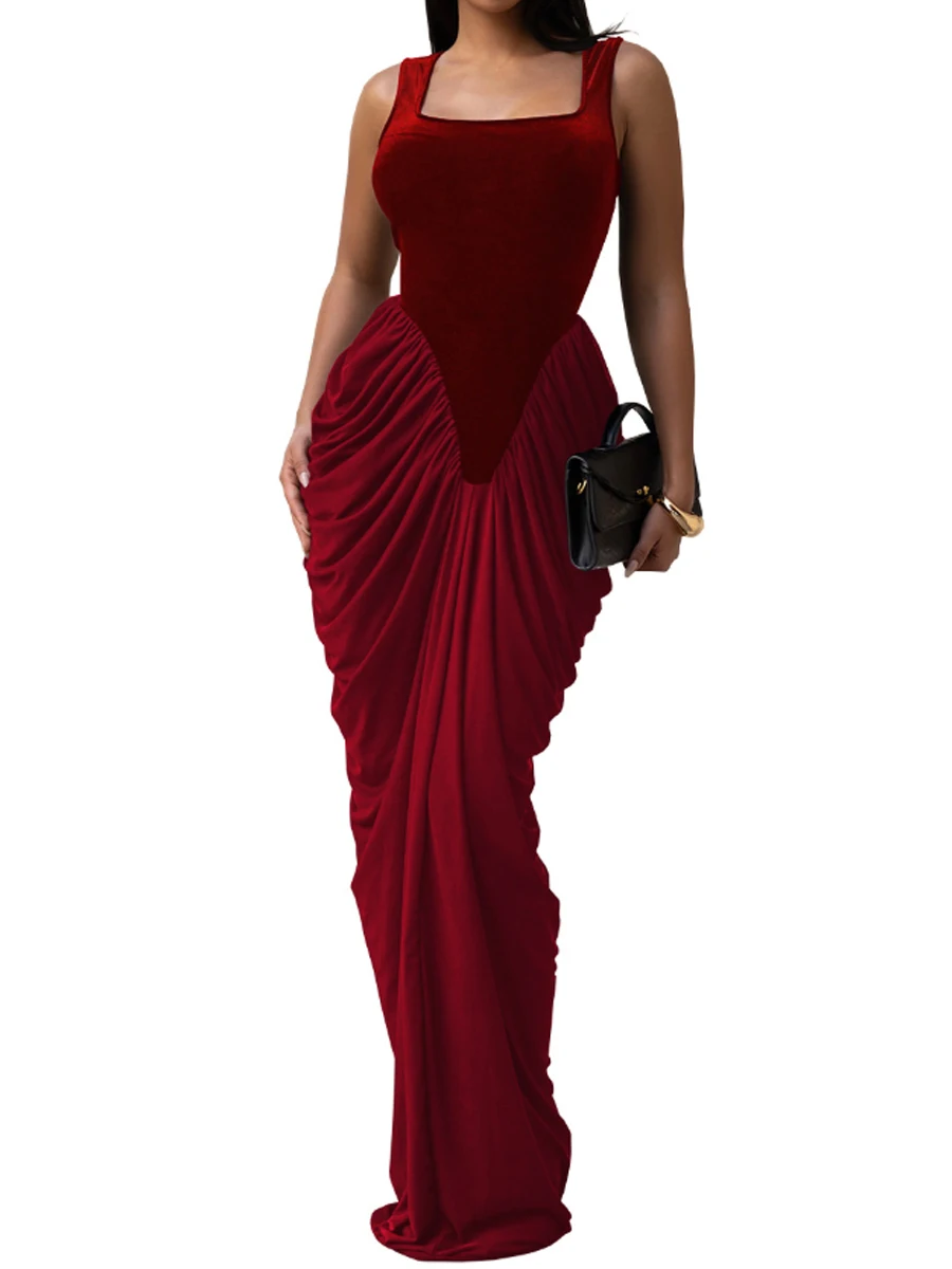 Fashion Women Backless Sleeveless Dress Ruched High Waist Bodycon Cocktail Dress
Fashion Women Backless Sleeveless Dress Ruched High Waist Bodycon Cocktail Dress