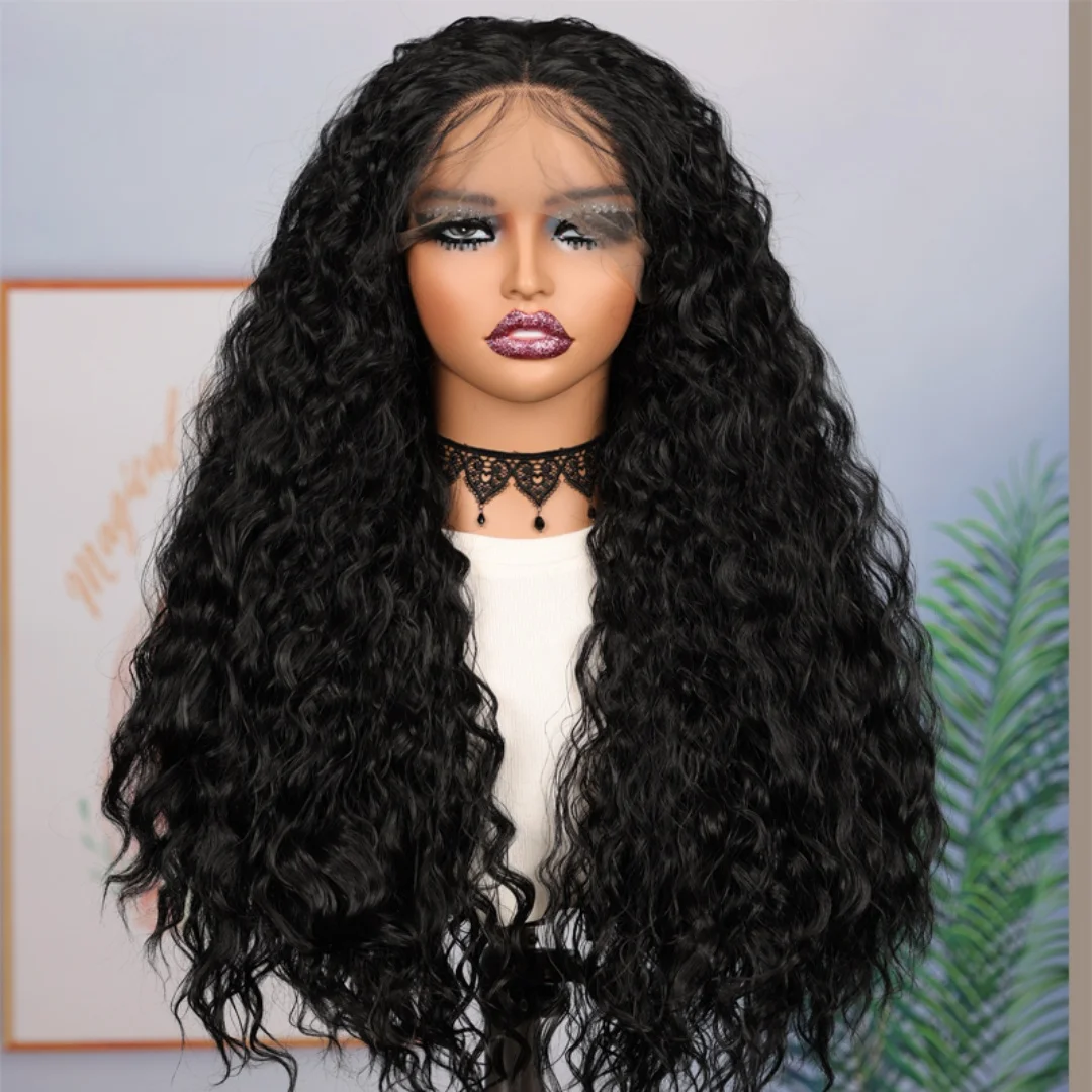 Black Long 180Density 26 inch Kinky Curly Soft Preplucked Hair Wig For Women Natural Hairline Wig With Afro Baby Hair synthetic
Black Long 180Density 26 inch Kinky Curly Soft Preplucked Hair Wig For Women Natural Hairline Wig With Afro Baby Hair synthetic