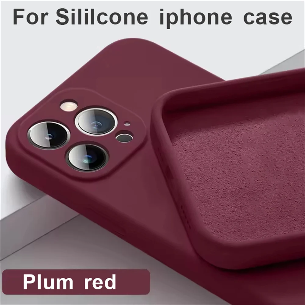 Plum red Anti Drop Case For iPhone 16 11 12 13 14 15 Pro Max 12 Mini 7 8 X XS XR Cover Coque Funda Silicone Soft TPU Back Cover
Plum red Anti Drop Case For iPhone 16 11 12 13 14 15 Pro Max 12 Mini 7 8 X XS XR Cover Coque Funda Silicone Soft TPU Back Cover