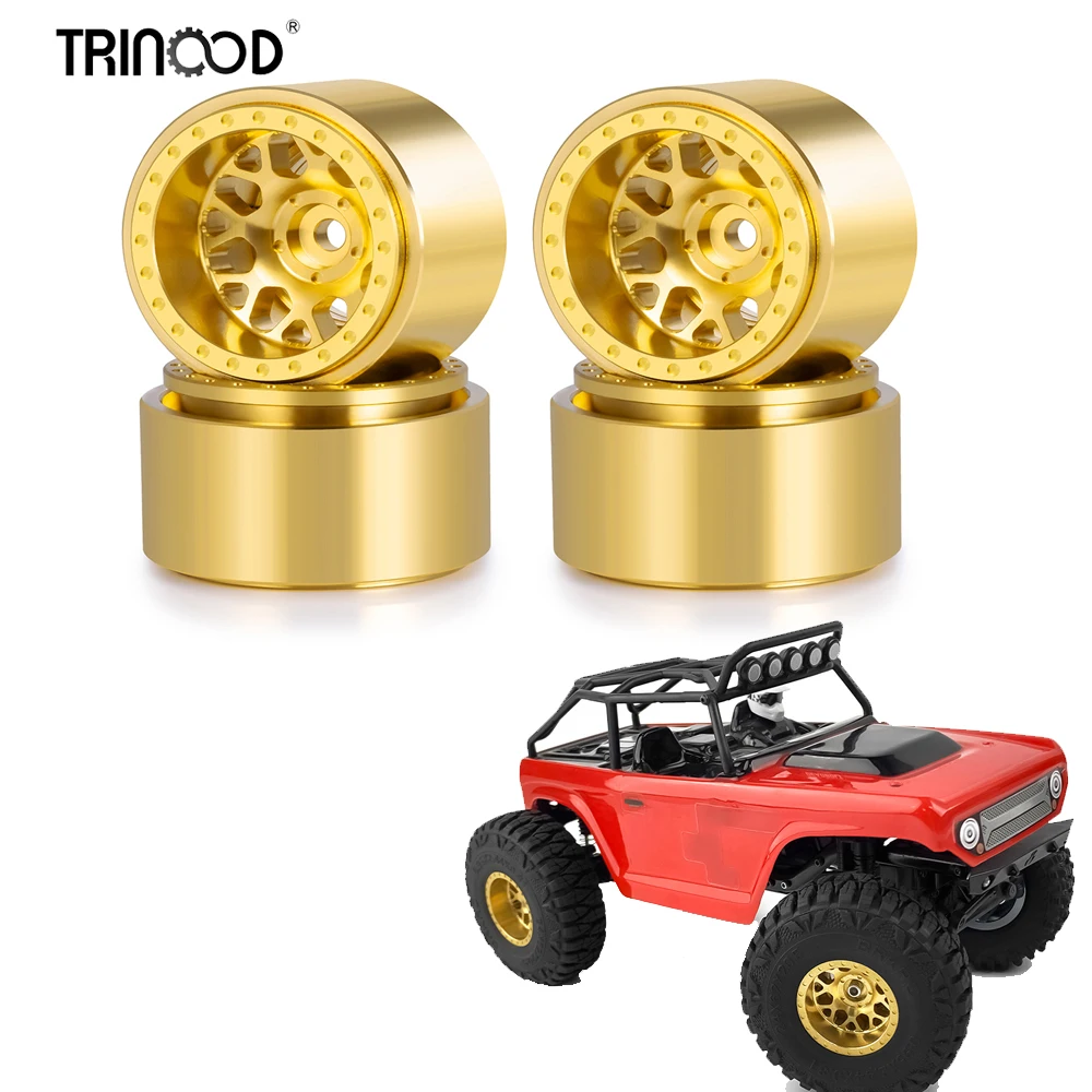 TRINOOD 4pcs 32mm Metal Beadlock Wheels Rims Hub for 1/18 RC Crawler Car TRX-4M Parts
TRINOOD 4pcs 32mm Metal Beadlock Wheels Rims Hub for 1/18 RC Crawler Car TRX-4M Parts
