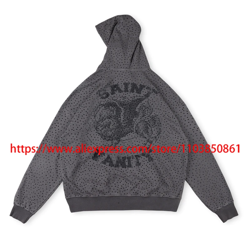 Sports Trendy SAINT VANITY Hoodie Full Hot Diamond Pattern Cardigan Casual Washed High-quality SAINT VANITY Hooded Sweatshirt
Sports Trendy SAINT VANITY Hoodie Full Hot Diamond Pattern Cardigan Casual Washed High-quality SAINT VANITY Hooded Sweatshirt