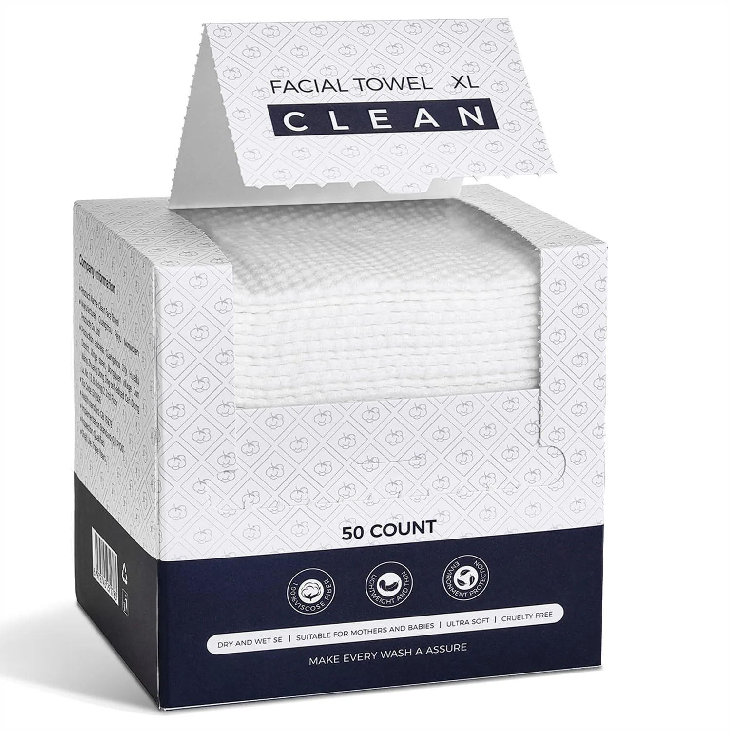 Disposable Face Towels 50 Count, 100% Viscose Biodegradable Large Dry Wipes for Sensitive Skin, Makeup Removing & Daily Facial
Disposable Face Towels 50 Count, 100% Viscose Biodegradable Large Dry Wipes for Sensitive Skin, Makeup Removing & Daily Facial