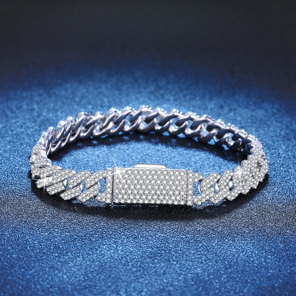 Fashion New Platinum PT950 18K Gold Bracelet with Moissanite Hip Hop Cuban Chain Full Set Moissanite Bracelet for Women
Fashion New Platinum PT950 18K Gold Bracelet with Moissanite Hip Hop Cuban Chain Full Set Moissanite Bracelet for Women