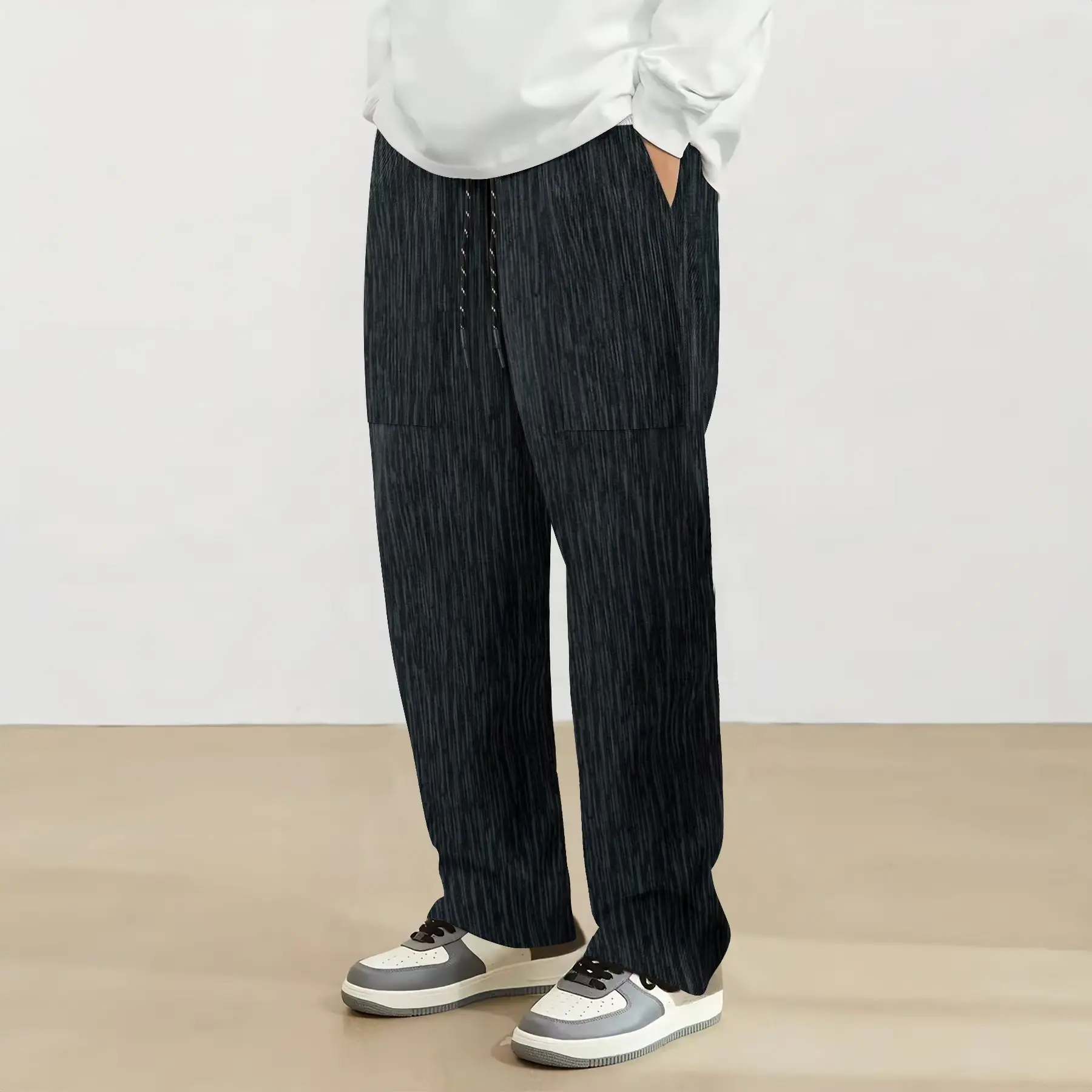 Best-selling men's fashionable casual corduroy straight sport pants, Hong Kong-style loose to wide-leg pants
Best-selling men's fashionable casual corduroy straight sport pants, Hong Kong-style loose to wide-leg pants