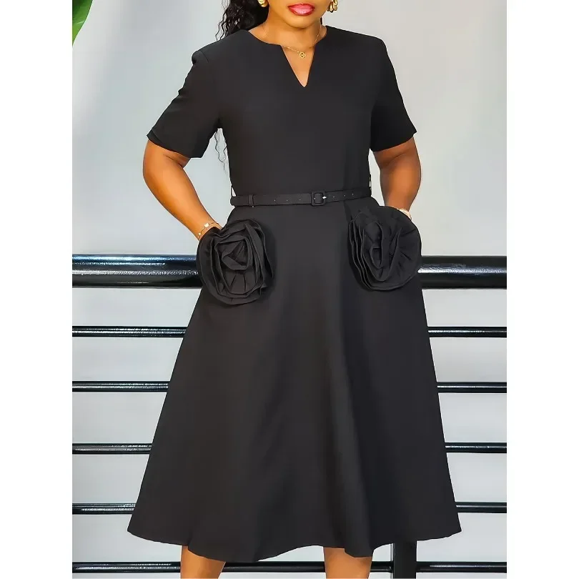 Customized Elegant Pink A-line Dresses Women V-neck 3/4 Sleeve Pleat African Party Evening Guest Birthday Midi Dress OL Clothing
Customized Elegant Pink A-line Dresses Women V-neck 3/4 Sleeve Pleat African Party Evening Guest Birthday Midi Dress OL Clothing