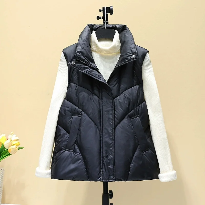 Down Cotton-Padded Jacket Vest Coat Women Autumn Winter Warm Sleeveless Jacket Fashion Waistcoat Female Outerwear Chaleco Mujer
Down Cotton-Padded Jacket Vest Coat Women Autumn Winter Warm Sleeveless Jacket Fashion Waistcoat Female Outerwear Chaleco Mujer