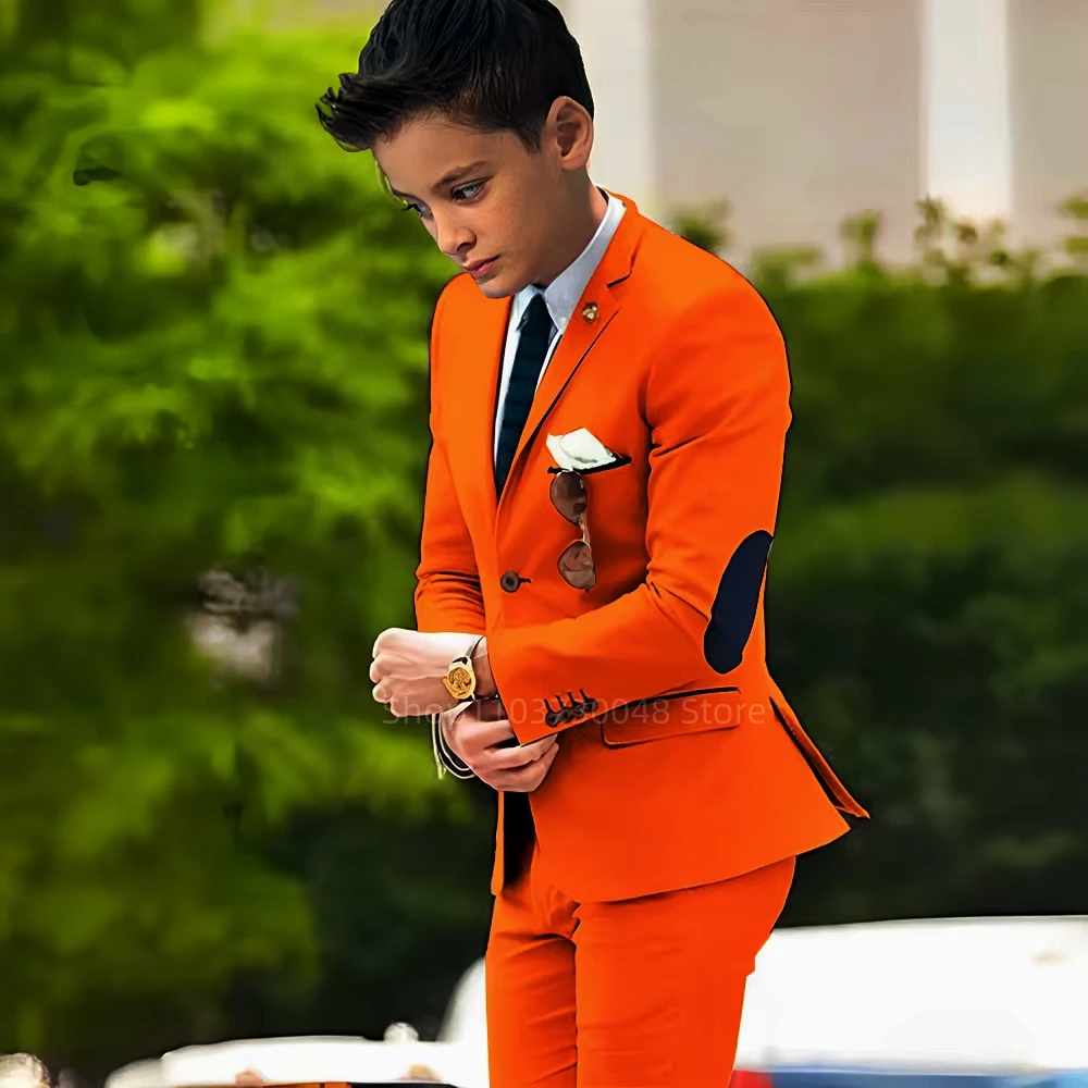Boys Suit Orange 2 Piece Suit Wedding Kids Tuxedo Formal Jacket Pants Slim Fit Outfit 2-18 Years Old Custom Suit for Boys
Boys Suit Orange 2 Piece Suit Wedding Kids Tuxedo Formal Jacket Pants Slim Fit Outfit 2-18 Years Old Custom Suit for Boys