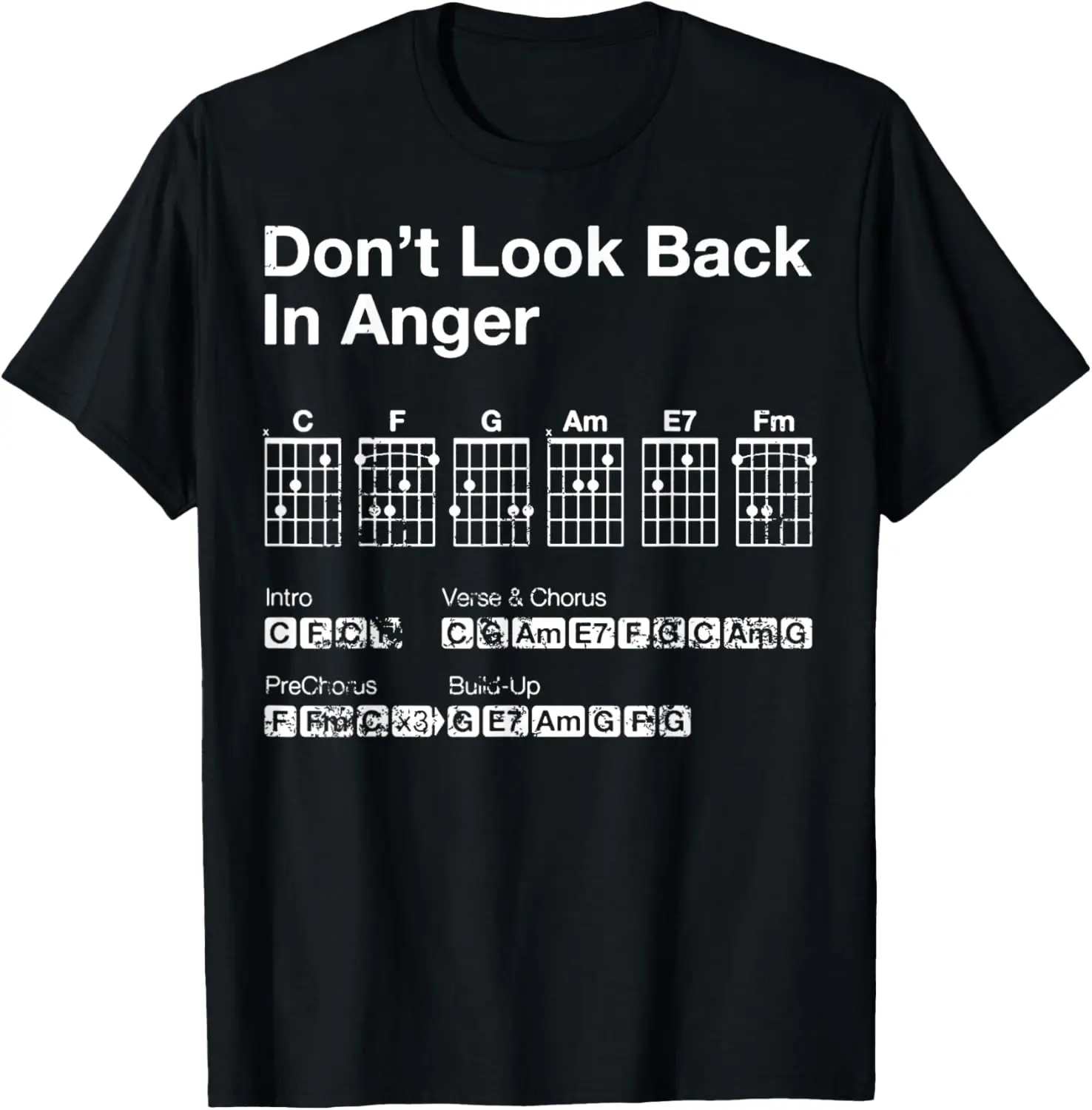 Vintage Guitar Chords Oasis Dont Look Back In Anger T-Shirt
Vintage Guitar Chords Oasis Dont Look Back In Anger T-Shirt