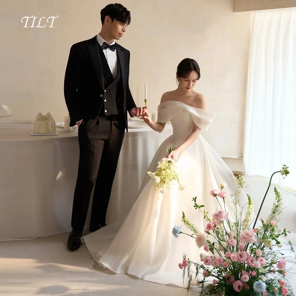 TLIT Elegant Ivory Organza A-Line Wedding Dresses Strapless Off Shoulder Bridal Gowns Korea Wedding Dress Photo Shoot Customized
TLIT Elegant Ivory Organza A-Line Wedding Dresses Strapless Off Shoulder Bridal Gowns Korea Wedding Dress Photo Shoot Customized