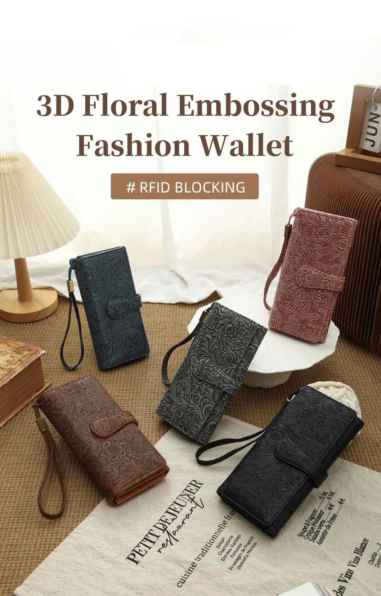 Длинный кошелек RFID, ручная сумка с тиснением из искусственной кожи и несколькими слотами для карт, европейский и американский кошелек большой вместимости
Длинный кошелек RFID, ручная сумка с тиснением из искусственной кожи и несколькими слотами для карт, европейский и американский кошелек большой вместимости