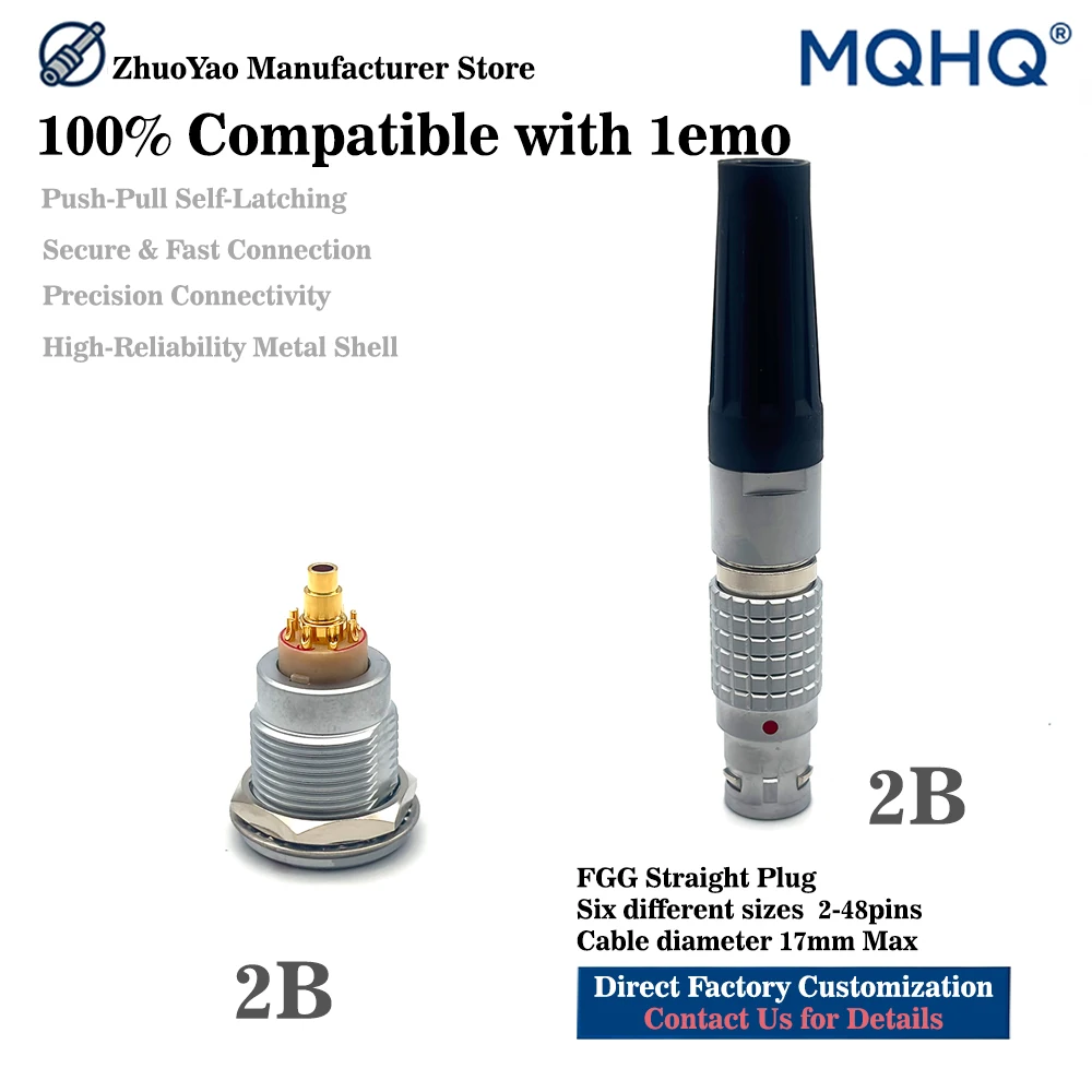 Compatible with LEMO FGG EGG 1B 2B 3B 4B Pneumatic Hybrid Connector 6+1 8+1 10+1 13+1 6+2 Pins Mixed Fluidic Air Plug Socket
Compatible with LEMO FGG EGG 1B 2B 3B 4B Pneumatic Hybrid Connector 6+1 8+1 10+1 13+1 6+2 Pins Mixed Fluidic Air Plug Socket