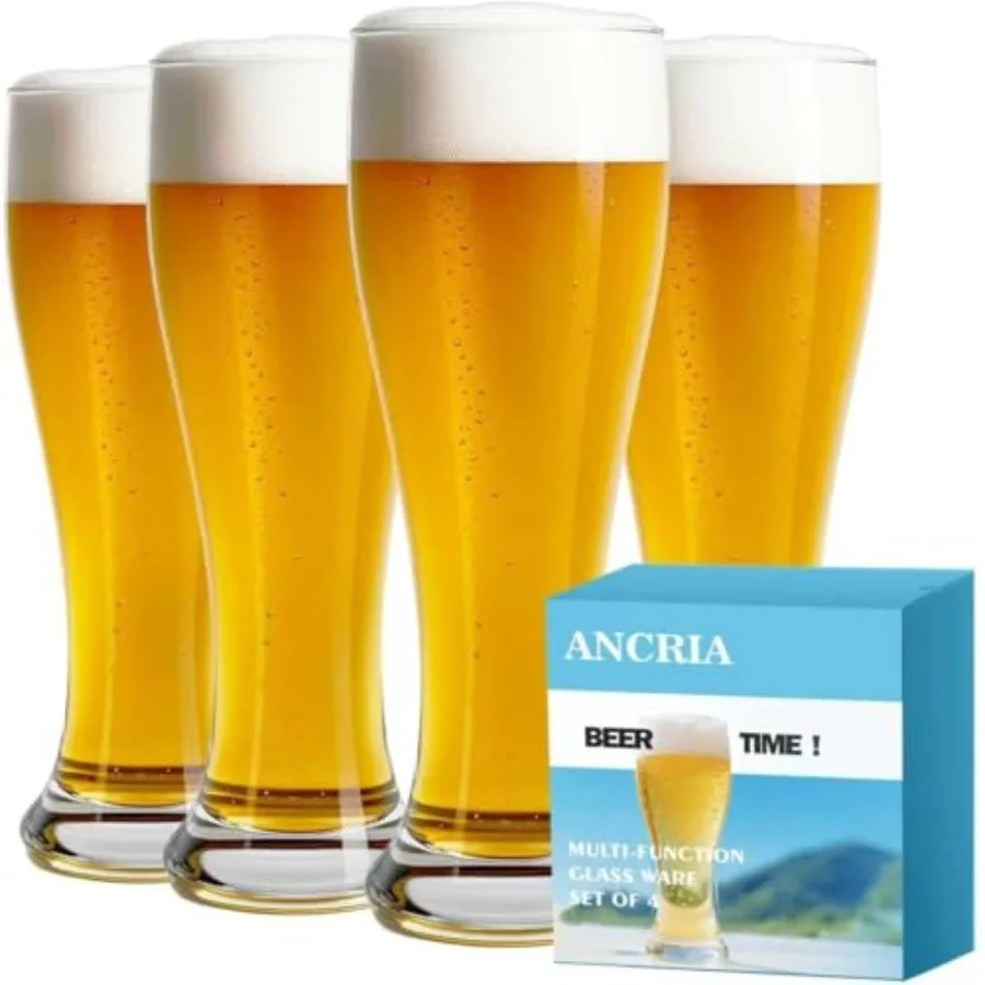 Beer Glasses 18.5 oz Pilsner Beer Pint Glasses Set of 4 Craft Beer Glasses Drinking Cups Home Bar, Glassware
Beer Glasses 18.5 oz Pilsner Beer Pint Glasses Set of 4 Craft Beer Glasses Drinking Cups Home Bar, Glassware