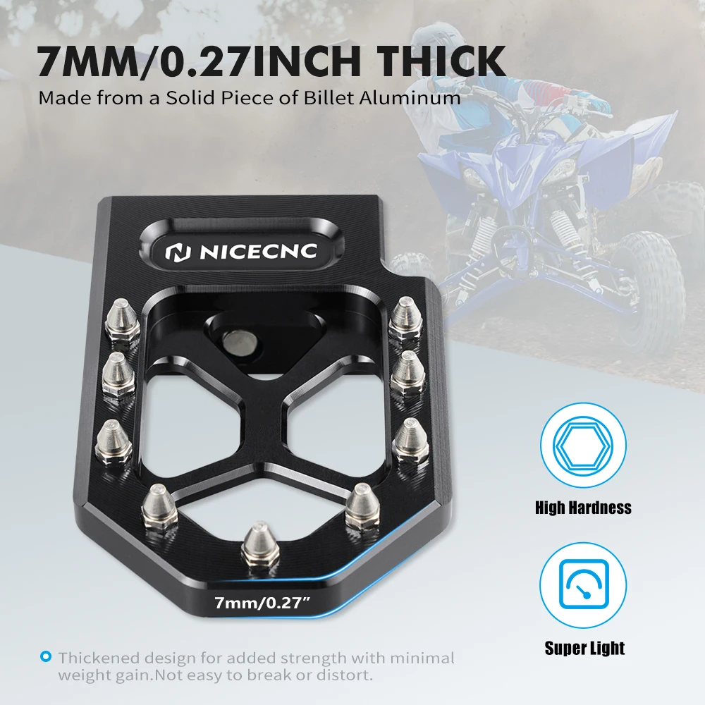 NICECNC YFZ450 2017 ATV Brake Lever Pedal Extender 7MM Aluminum Thick Footrest for Yamaha YFZ450R 2009-2023 YFZ450X 2010-2011
NICECNC YFZ450 2017 ATV Brake Lever Pedal Extender 7MM Aluminum Thick Footrest for Yamaha YFZ450R 2009-2023 YFZ450X 2010-2011