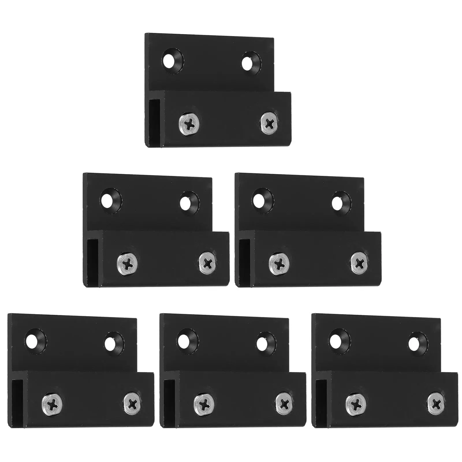 6 Pcs Glass Fixing Clip Aluminum Alloy Shelf Brackets Wall Mount Black Hardware Durability Firm Hold Stability
6 Pcs Glass Fixing Clip Aluminum Alloy Shelf Brackets Wall Mount Black Hardware Durability Firm Hold Stability