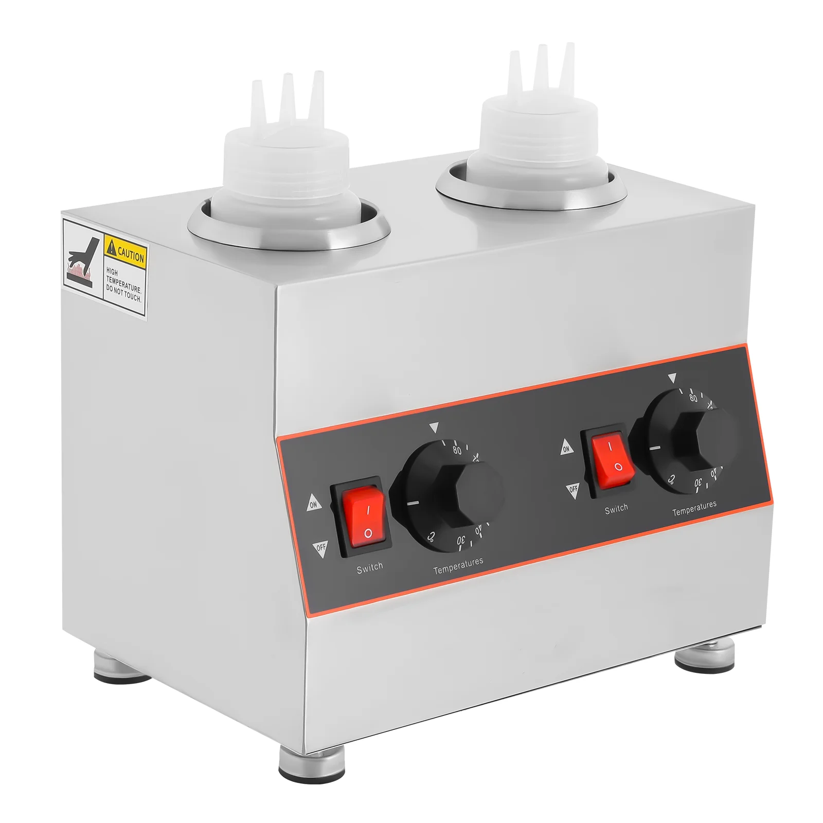 Commercial Chocolate Heater Sauce Warmer Electric Stainless Steel 2 Bottles Soy Jam Heater Filling Machine
Commercial Chocolate Heater Sauce Warmer Electric Stainless Steel 2 Bottles Soy Jam Heater Filling Machine