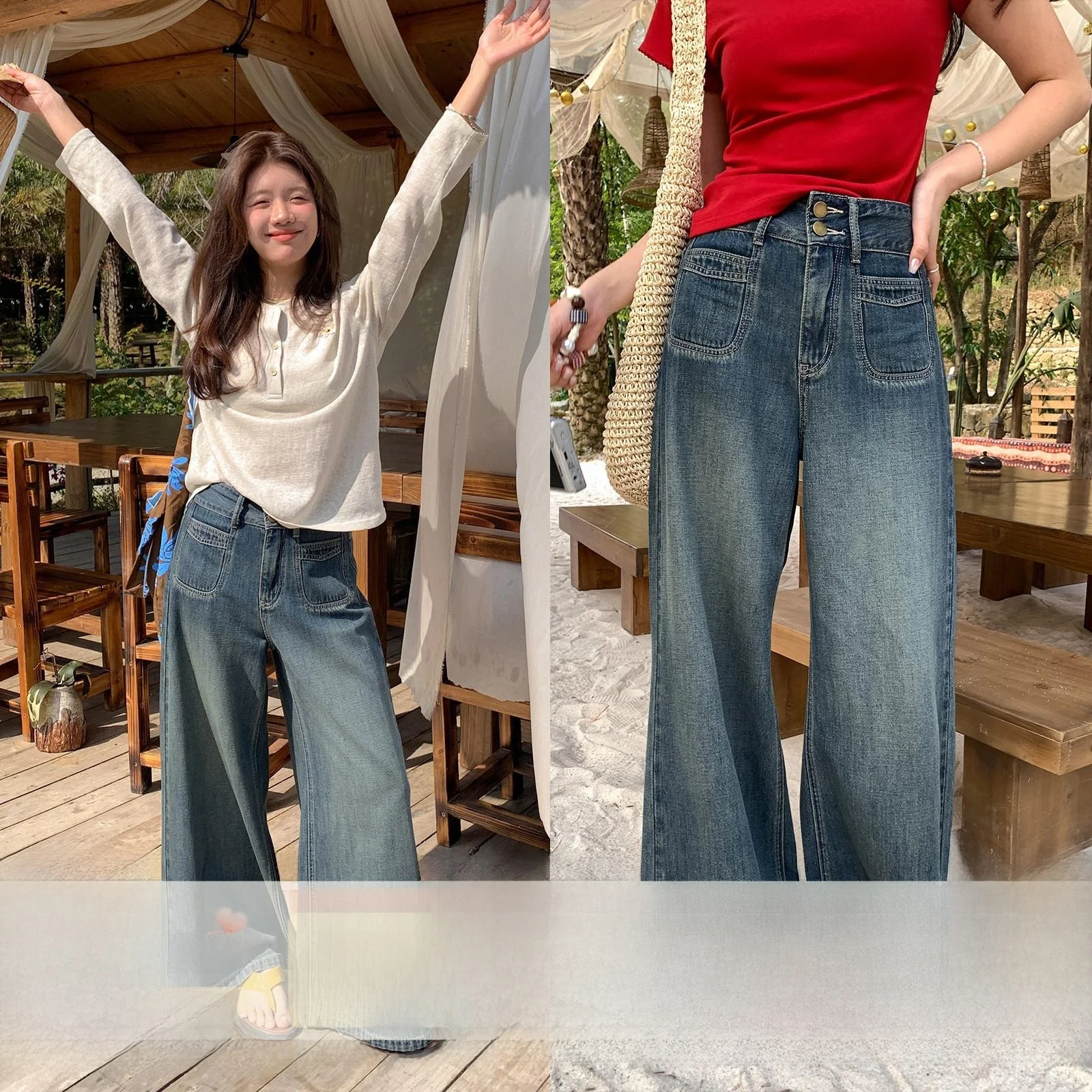 Sisilyon Soft Wide Leg Jeans Women's Thin Spring Summer Vintage Loose Fit Trousers High Waist Cotton Blend Straight Leg Jeans
Sisilyon Soft Wide Leg Jeans Women's Thin Spring Summer Vintage Loose Fit Trousers High Waist Cotton Blend Straight Leg Jeans