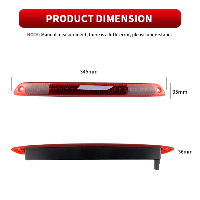 1PC LED High Mount Third Brake Light Canbus For Mercedes-Benz Sprinter 906 2006-2017 For VW Crafter 2006 2007-2016 Car Accessory
1PC LED High Mount Third Brake Light Canbus For Mercedes-Benz Sprinter 906 2006-2017 For VW Crafter 2006 2007-2016 Car Accessory