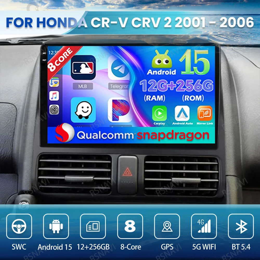 Android 15 Car Radio For Honda CR-V CRV 2 2001 - 2006 DSP Wireless Carplay Auto Autoradio BT Viedo Player Head Unit DVD Qualcomm
Android 15 Car Radio For Honda CR-V CRV 2 2001 - 2006 DSP Wireless Carplay Auto Autoradio BT Viedo Player Head Unit DVD Qualcomm