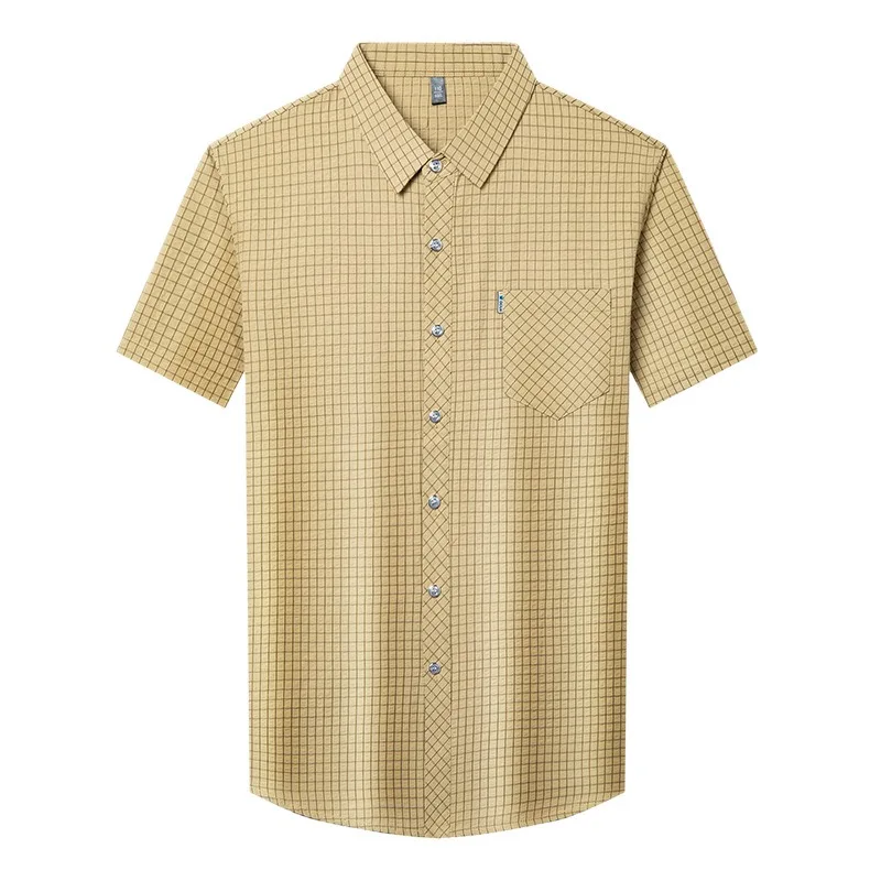Men's Summer New Plaid Shirts Business Casual Comfortable Breathable Short Sleeve Tops Trendy Youth Quality Breast Pocket Shirts
Men's Summer New Plaid Shirts Business Casual Comfortable Breathable Short Sleeve Tops Trendy Youth Quality Breast Pocket Shirts